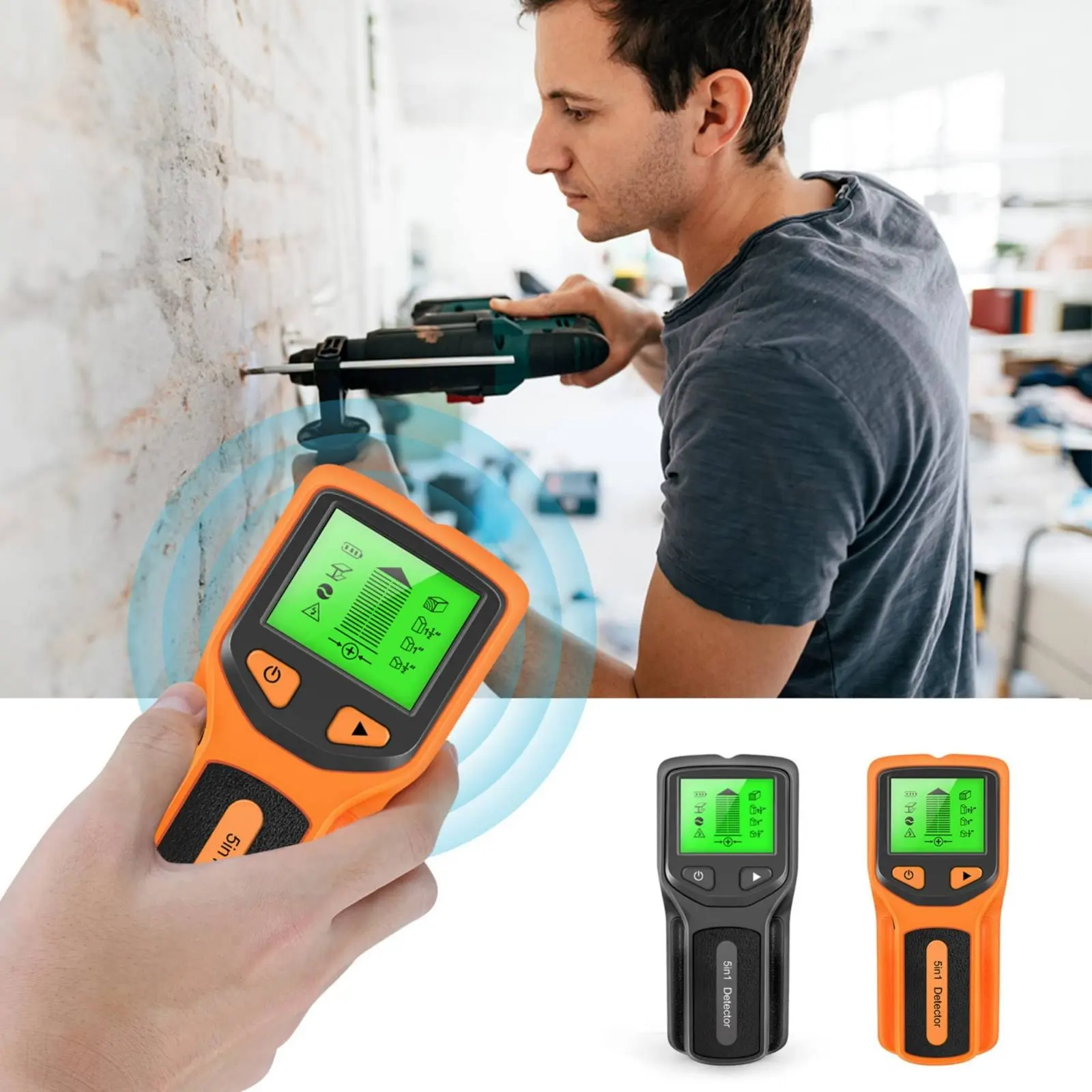 

5 in 1 Stud Detector Multiple Scan Modes Multifunction Stud Detector Multifunction Wall Scanner Auto Calibration Home Tool