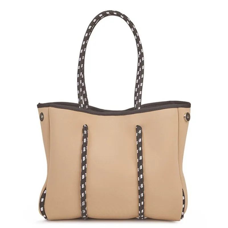 

Camouflage Leopard Print Black Floral Handheld Beach Bag Portable Travel Women's Bag Dive Material Beach Bag