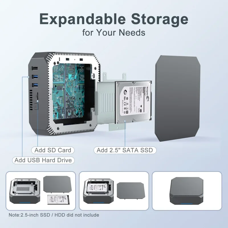 Мини-ПК с четырехъядерным процессором AK3V, Windows 10, Intel Celeron J3455 LPDDR, 8 ГБ, 128 ГБ, 256 ГБ, 512 Гб SSD, Интернет-компьютер, настольный компьютер VS GK3V