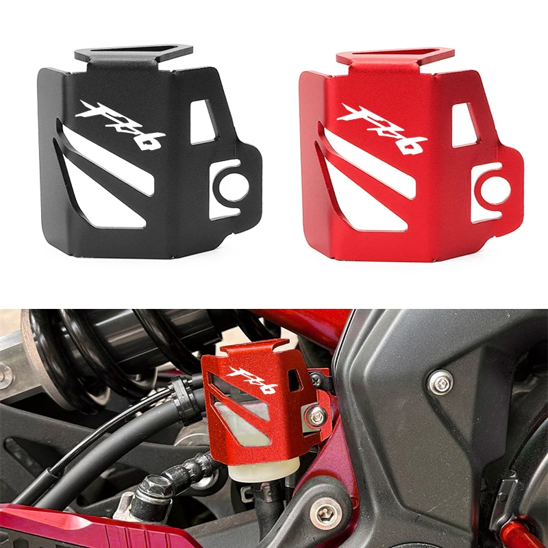 Motorcycle CNC Rear Brake Fluid Reservoir Guard Cover Oil Cup Guard For Yamaha Fazer FZ6 FZ-6 FZ 6 FZ6R FZ6N 2010 - 2024 2023