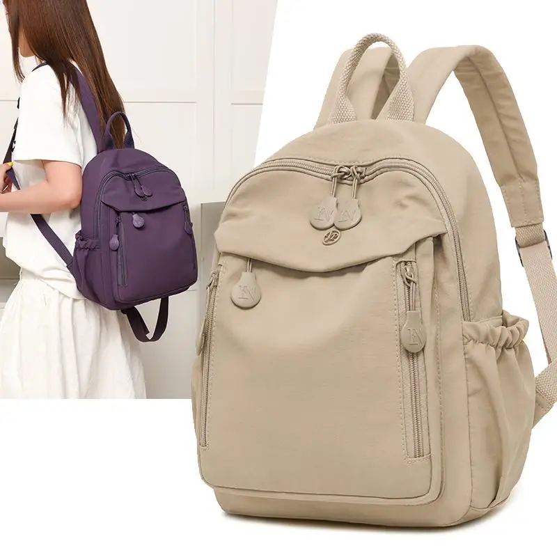 Women Multi-Color Lightweight Casual Backpack Trendy Daypack Shoulder Bag Schoolbag for Everyday Commute Travel Essential Purse