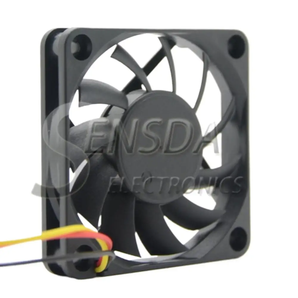 2pcs SD6010BLM 60mm 6cm 12V 0.18A 60X60X10mm Dual Ball Bearing 3-Pin Computer 1U Case Cooling Fan for PCs & Servers