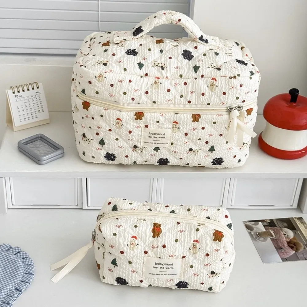 

Simple Cute Cartoon Printed Cosmetic Bags Portable Multifunctional Makeup Bags Large Capacity Storage Bag Travel