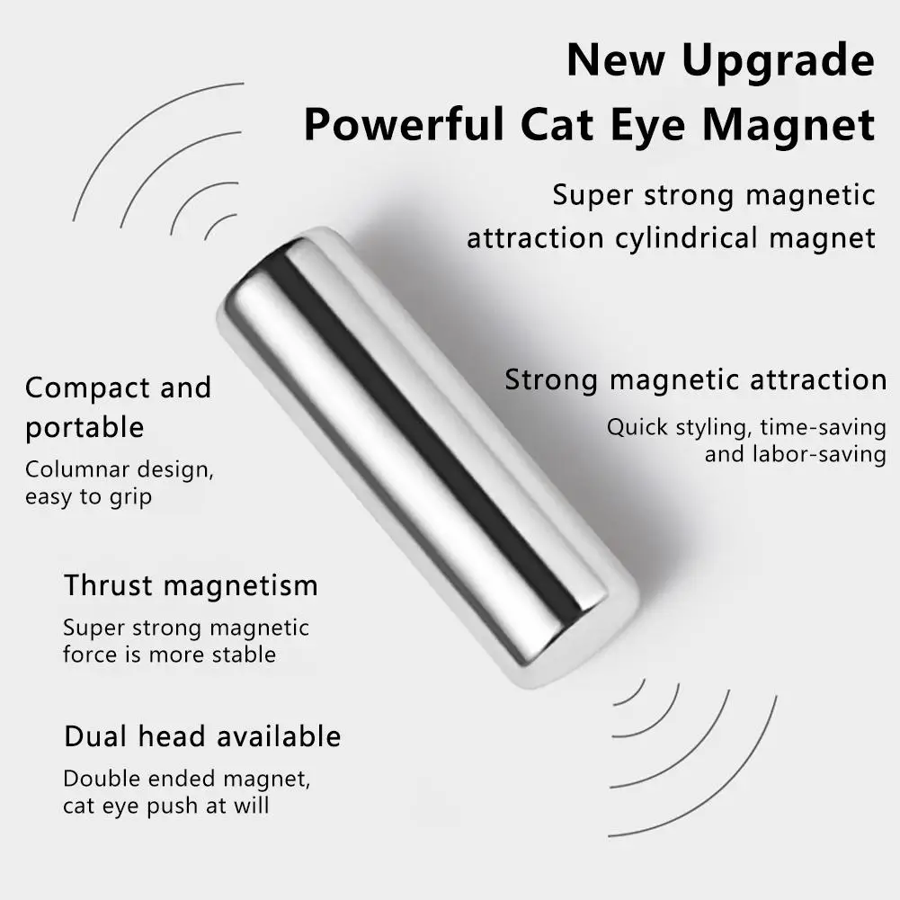 Magnete per smalto a doppia estremità magnete per occhi di gatto per smalto magnetico per unghie per Studio personale per unghie fai da te o salone di bellezza