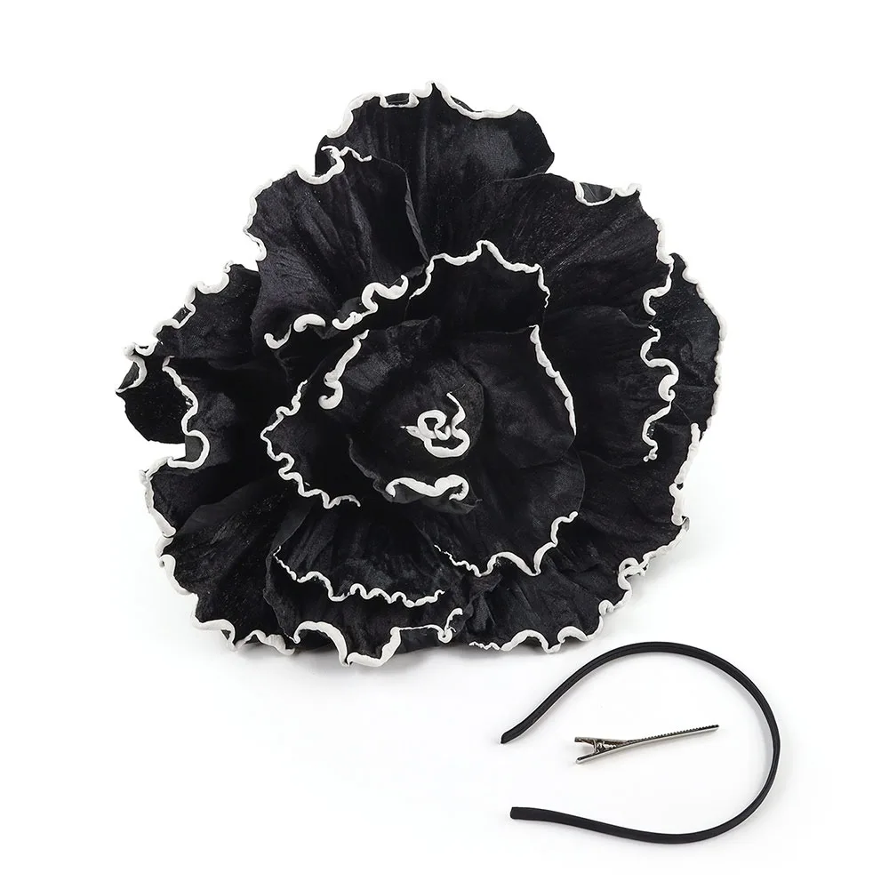 

Elegant Large Flower Fascinator Exaggerated Floral Headpiece Oversized Bold Hair Accessory for Women