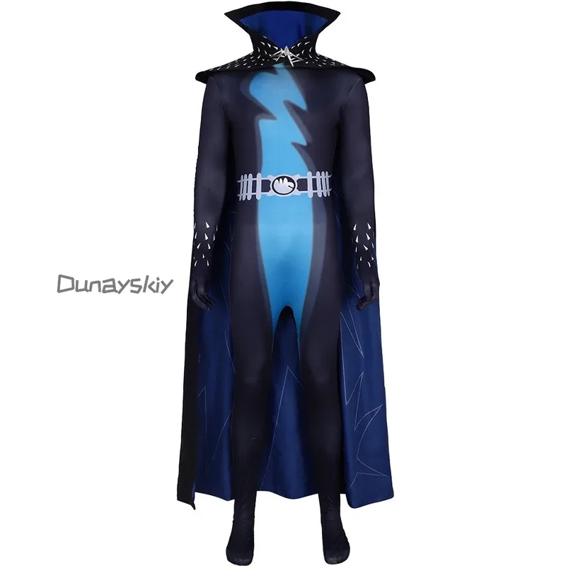 

COSda@Anime Megamind Cosplay Costume Unisex Outfit Jumpsuits Cloak Uniform Suit Halloween Party Role-playing ClothesCOSda@