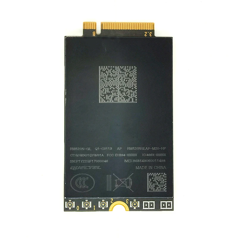 Quectel RM520N-GL 5G Sub-6GHz M.2 Módulo RM520NGLAP-M20-HP Interface PCIE Receptor GNSS Multi-modo M2 Global Multi-Constelação