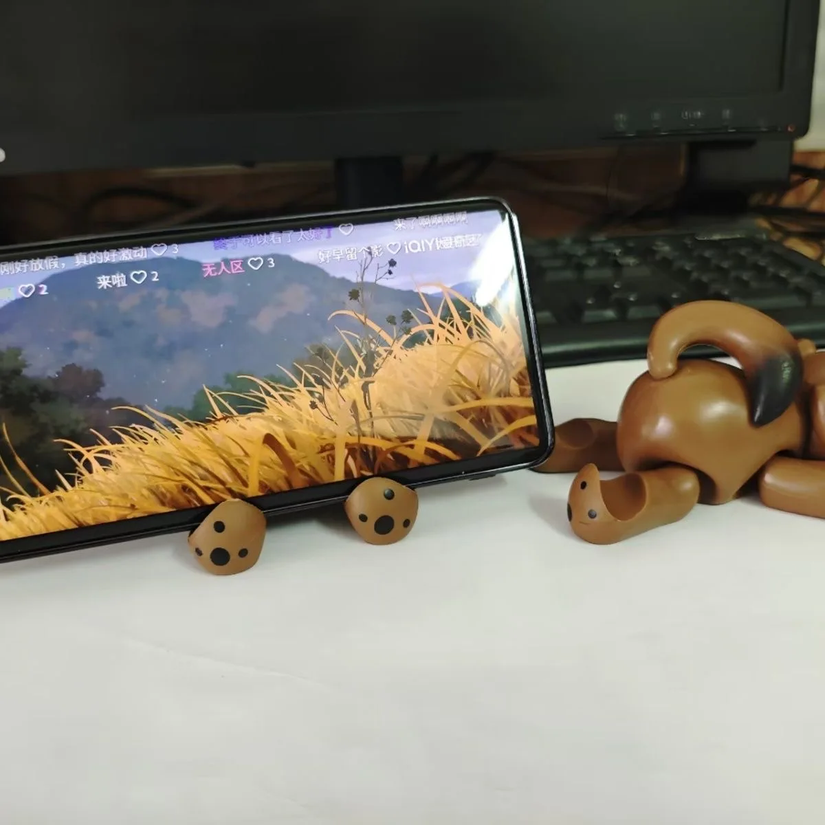 

Держатель для мобильного телефона с милой фигуркой собаки, новый стиль, держатель для телефона в виде знака зодиака (собака), держатель для телефона в виде животного, милый декор для рабочего стола