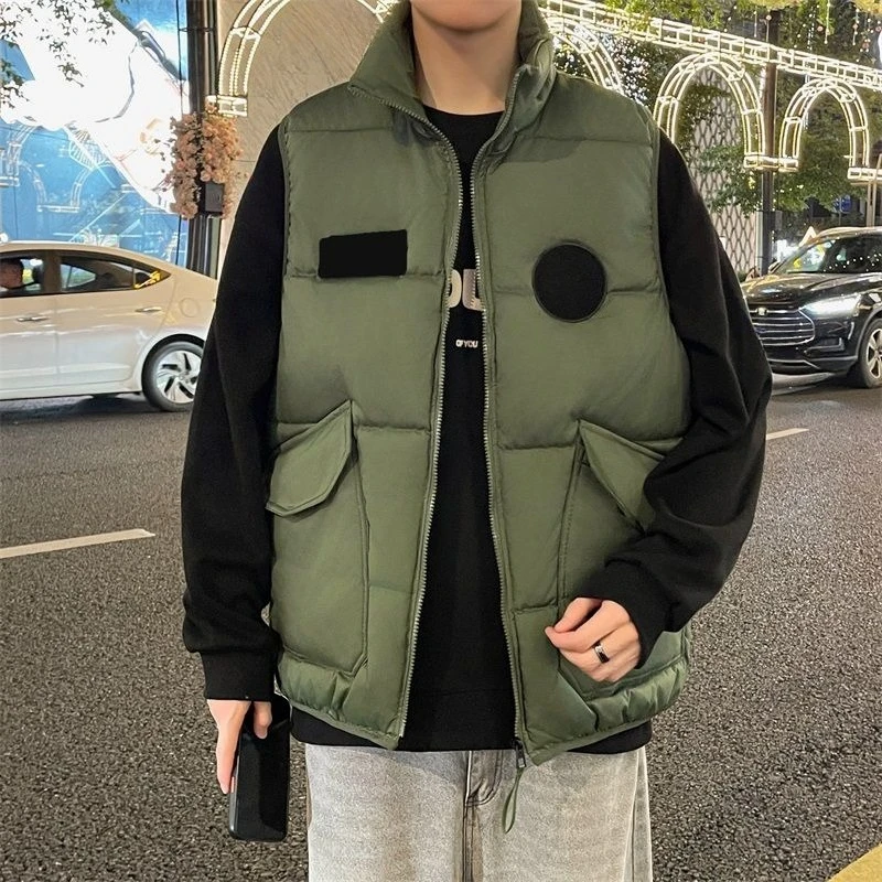 

Ins Style Men's Workwear Vest Autumn Winter Loose Fitting Warmth Plus Size Casual Windproof Jacket​