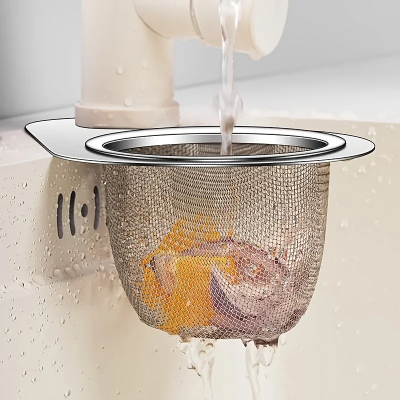 Cestello di scarico a cigno dedicato per lavello da cucina, scolapiatti sospeso in acciaio inossidabile, gancio per separazione asciutto e bagnato, cestello per filtro della spazzatura