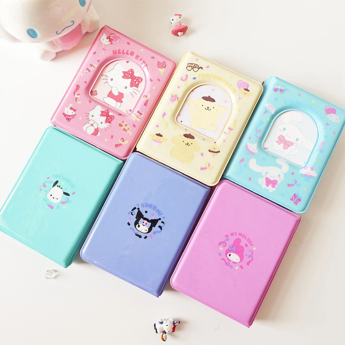 1Pcs Sanrio Series Card Binder Portable Card Holder Book Cute Cartoon Kawaii Name File Storage for Girls Birthday Supplies