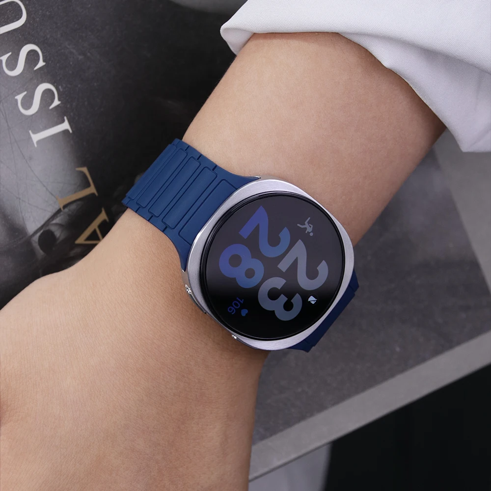 Keine Lücken Magnetband für Samsung Galaxy Watch 8 Classic 46 mm/8 44 mm 40 mm Silikonschlaufe Galaxy Watch 8 Armband Correa Zubehör – Detail 7