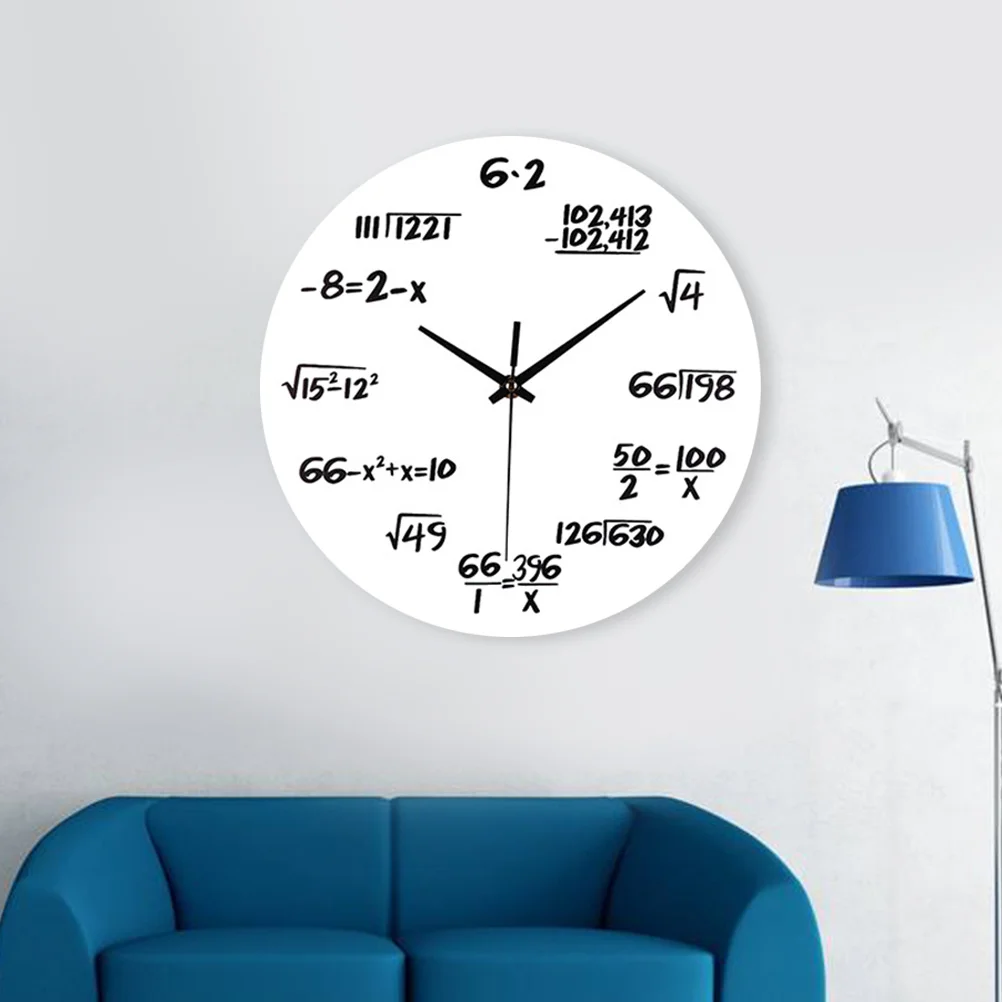 

Mathematical Formula Clock Classroom Wall Decorative Unique Design Modern Style
