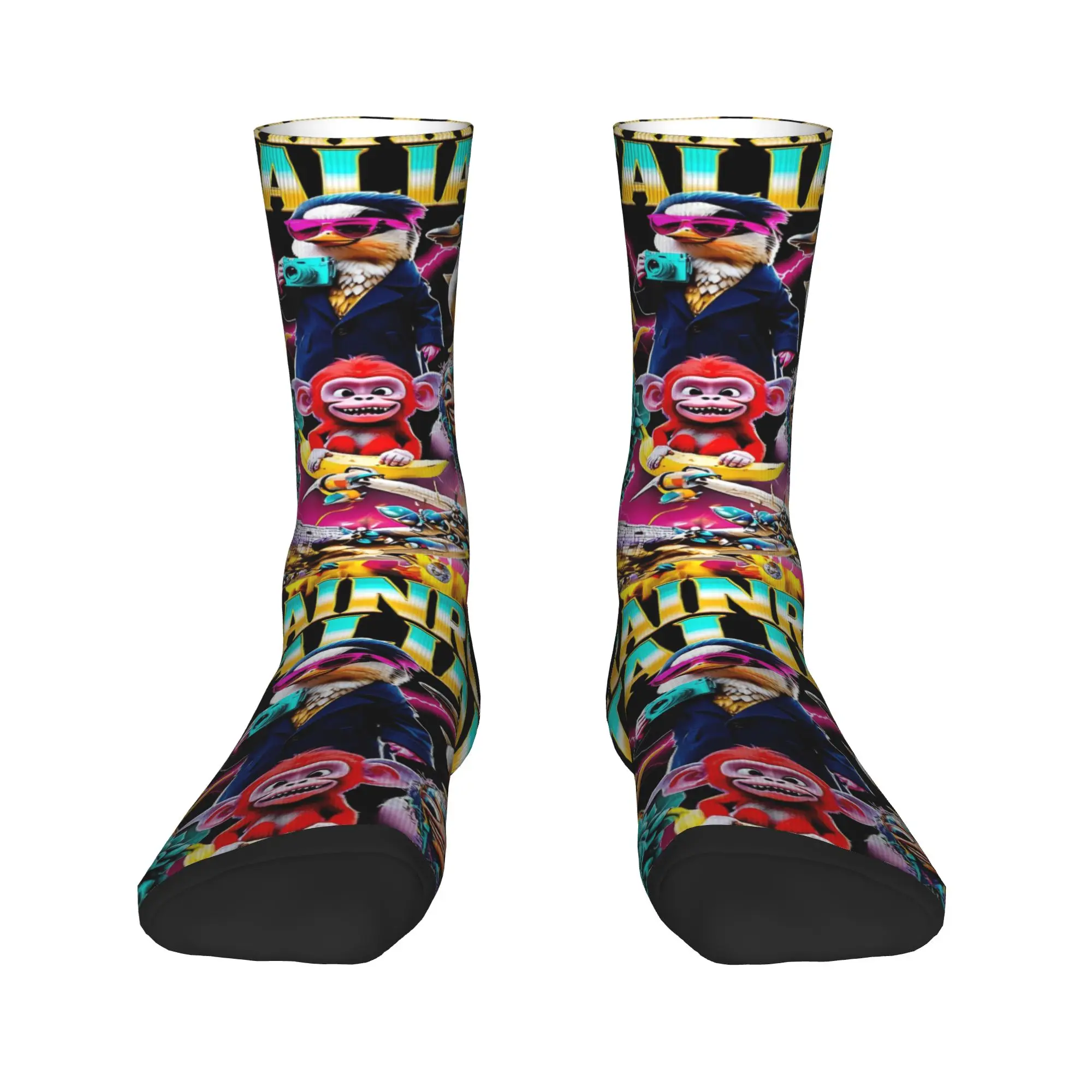 زوجين الجوارب الإيطالية Brainrot شخصيات العمل الفني جوارب الخريف مضحك تنفس الجوارب المطبوعة الدراجات المضادة للانزلاق الجوارب #2