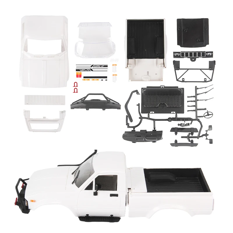 Unassembled 190mm Wheelbase Body Car Shell for WPL C14 C24 C24-1 1/16 RC Car Spare Parts Accessories,White