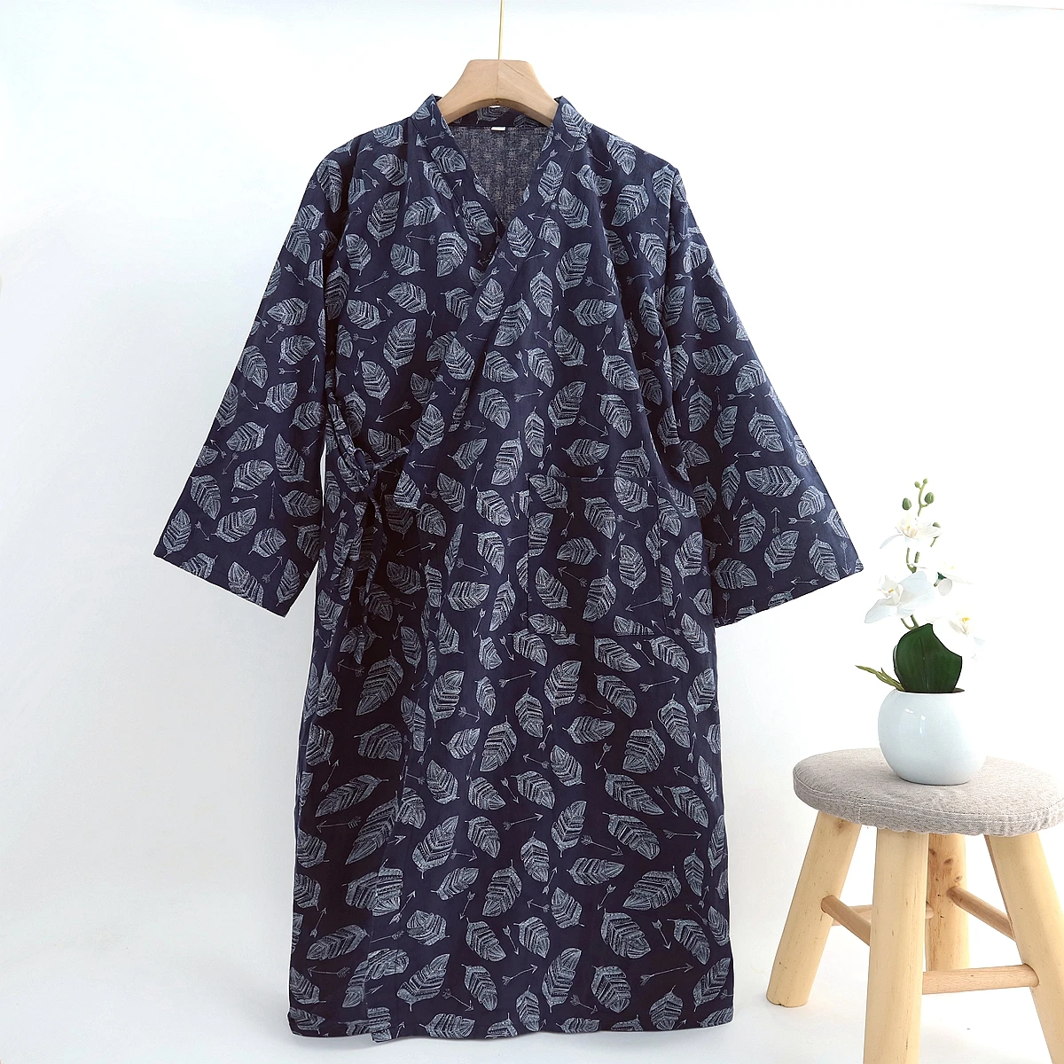 Leaf robe - men's green