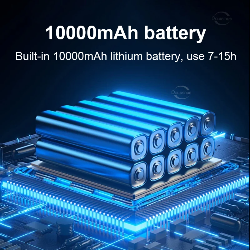 Powerful 2000W Solar Floodlight 10000mAh USB+Solar Rechargeable High Power Flashlight Outdoor LED Power Bank Lamp Camping Lights