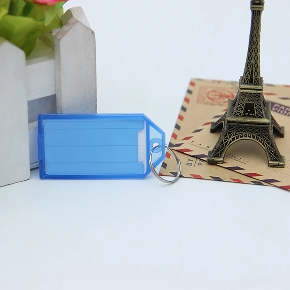 24 قطعة متنوعة الألوان مفتاح Fobs البلاستيك مفتاح معرف العلامات تسميات الأمتعة مع حلقات للمفاتيح الذاكرة العصي فندق المالك استخدام