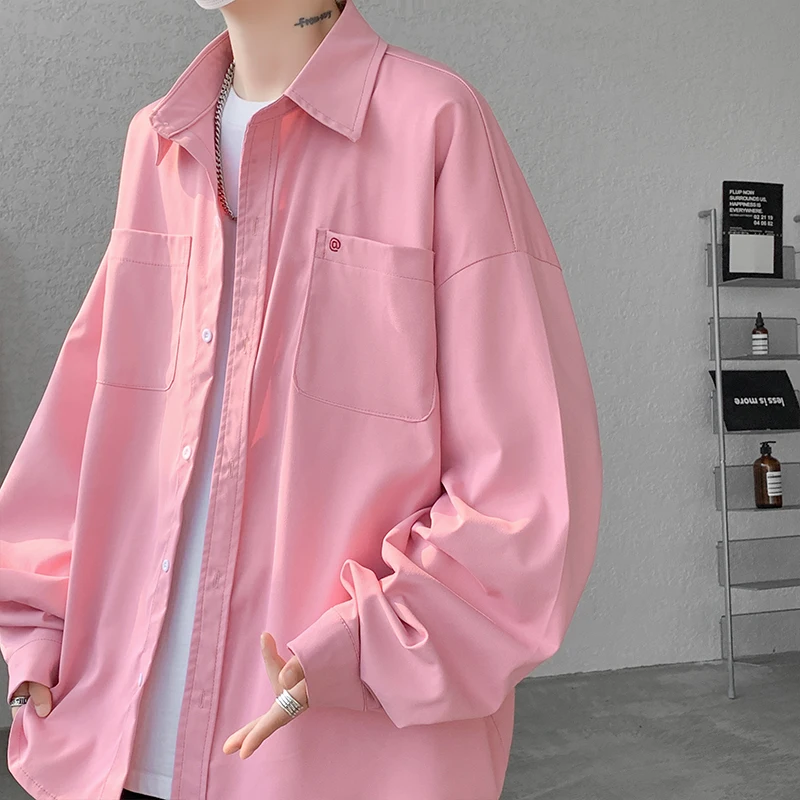 

LAPPSTER New In Autumn Vintage Shirts Korean Style Korean Fashions Mens Y2k Streetwear Shirts Male Casual Loose White Clothes