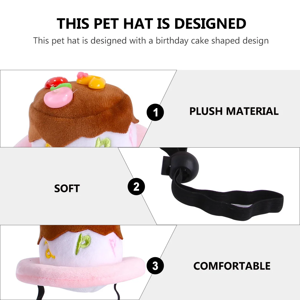 Copricapo per animali domestici Cappello da festa Cappelli di compleanno per gatti Fascia per gatti Simpatici berretti rosa