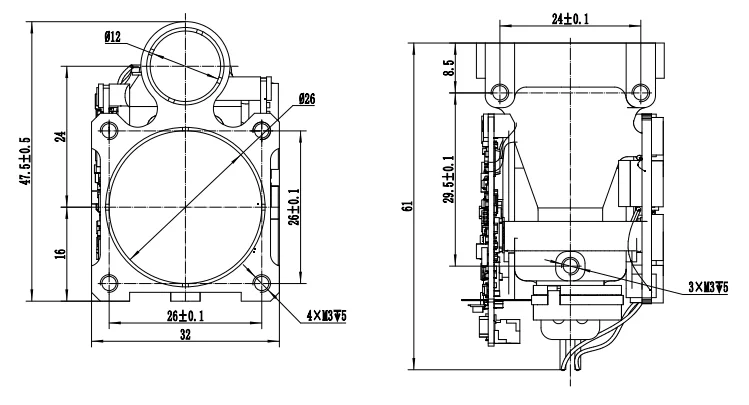 New EYOUNG EFC-10000B 1535nm Erbium-Glass Industrial Grade Aluminum Alloy Laser Ranging Module 13000m Range 10Hz Frequency IP67
