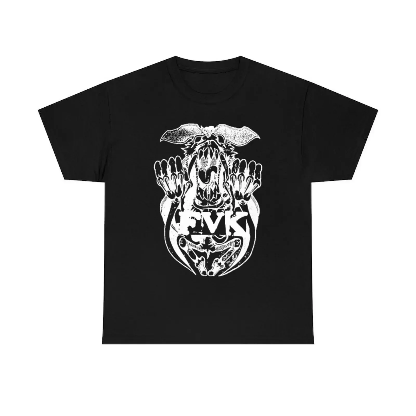 Fearless Vampire Killers T Shirt Heavy Cotton FVK Old school japanese hardcore vintage Washed Casual Comfortable Soft Stretched