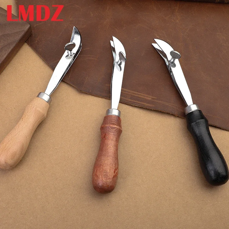 LMDZ 1Pc Adjustable Leather Edge Creaser Scriber Crimper Wood Press Line Craft Tool For DIY Handmade Stitching Groover