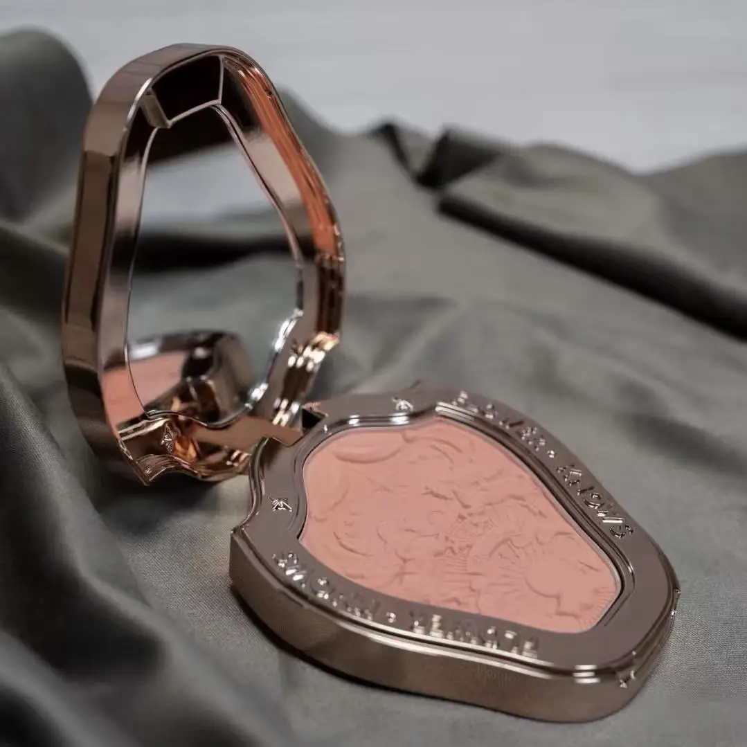 Flower Knows Unicorn Carved Powder Blusher Makeup Matte Shimmer Pigment Brightening Natural Cheek Blusher Brightening Cosmetic