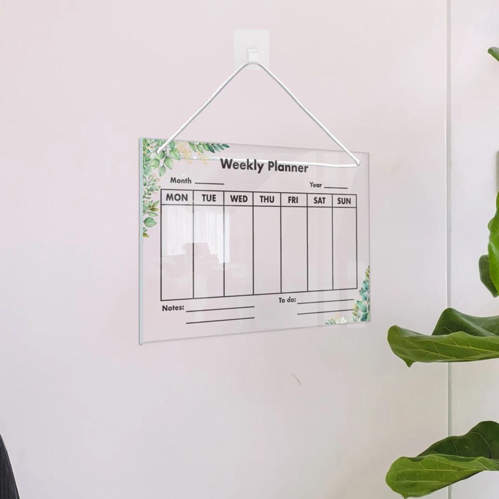 Tableau de notes petits tableaux effaçables à sec, bloc acrylique pour bureau, Message Transparent et clair