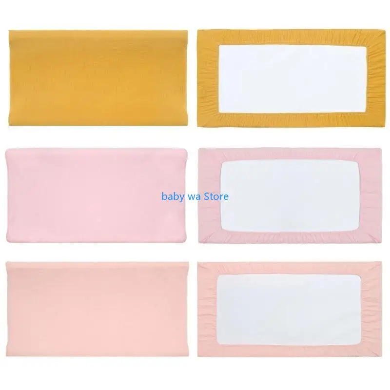 

Soft Stretchy Diaper Changing Muslin Pad Cover Cover Breathable Baby Changing Ta 4XBD