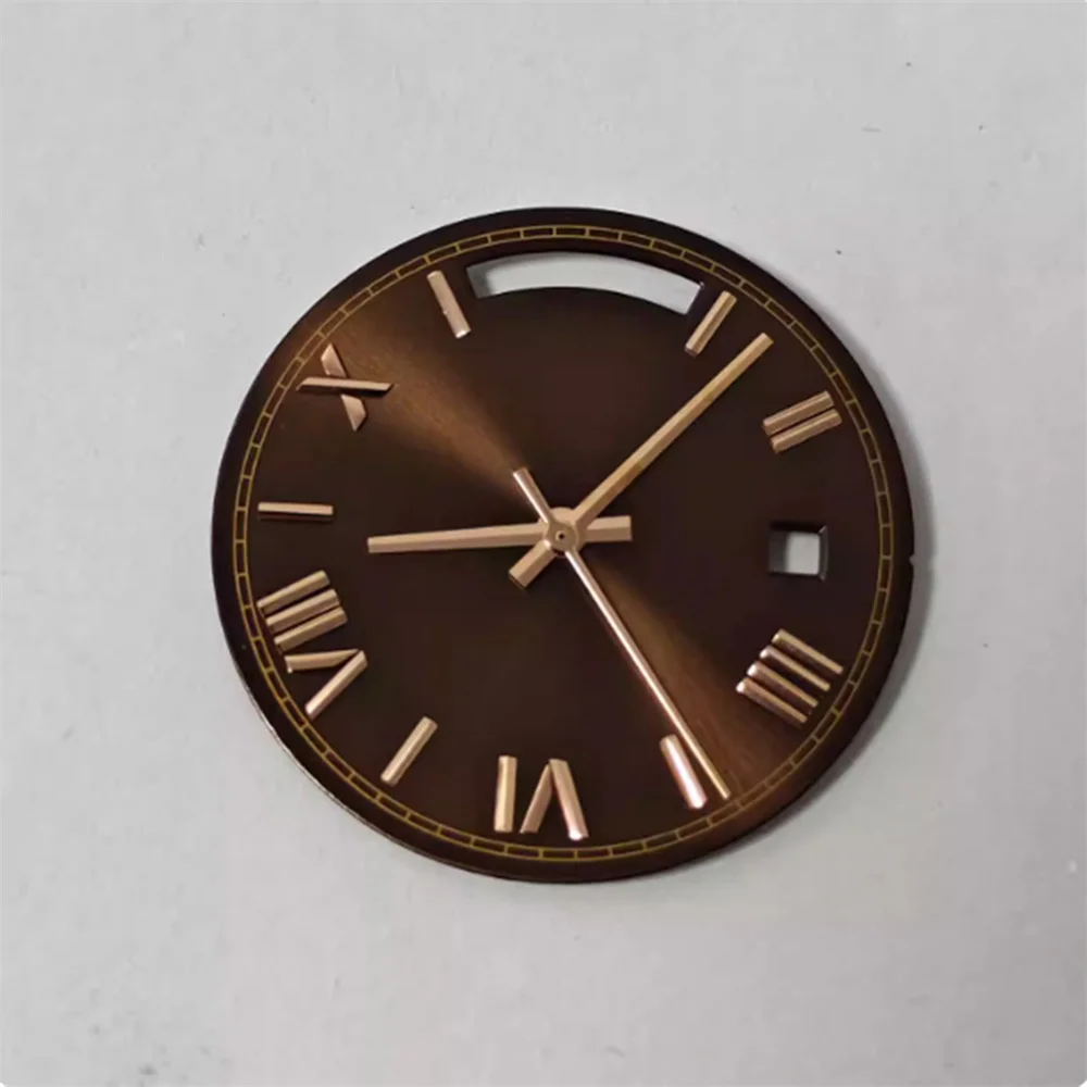 30.8 مللي متر ساعة الطلب + الأيدي ارتفع الذهب الأظافر لا مضيئة الهاتفي التقويم عرض ل 8285 حركة الأرقام الرومانية ساعة مؤشرات الوجه #4