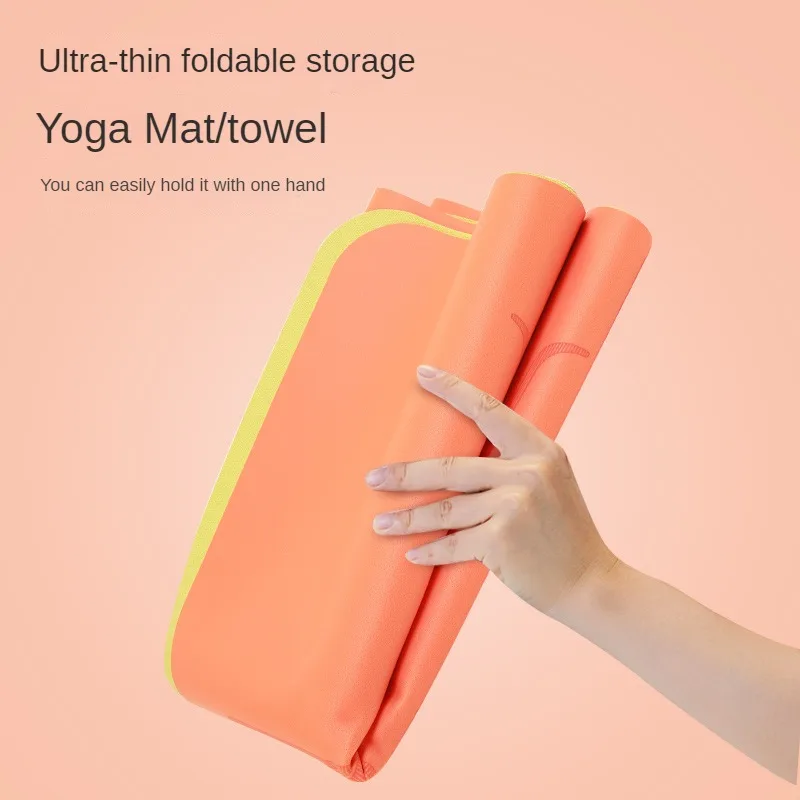 Natural Rubber Yoga Mat Portable Folding Towel Pad Anti-skid Women Multi-purpose Gymnastics Mat Tapete Para Ejercicio Meditation