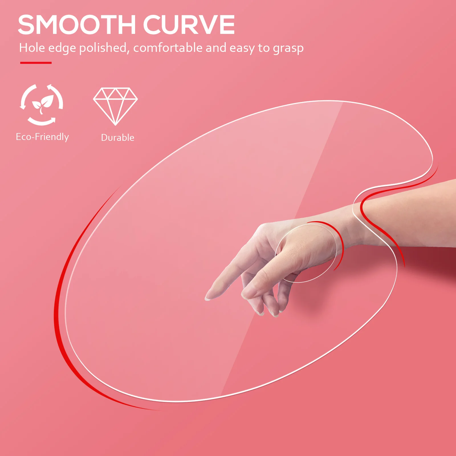 30x40 سنتيمتر شفافة الاكريليك اللوحة لوحة خلاط الألوان ل المائية الصباغ خلط صينية لوحة ألوان صينية اللوحة #5