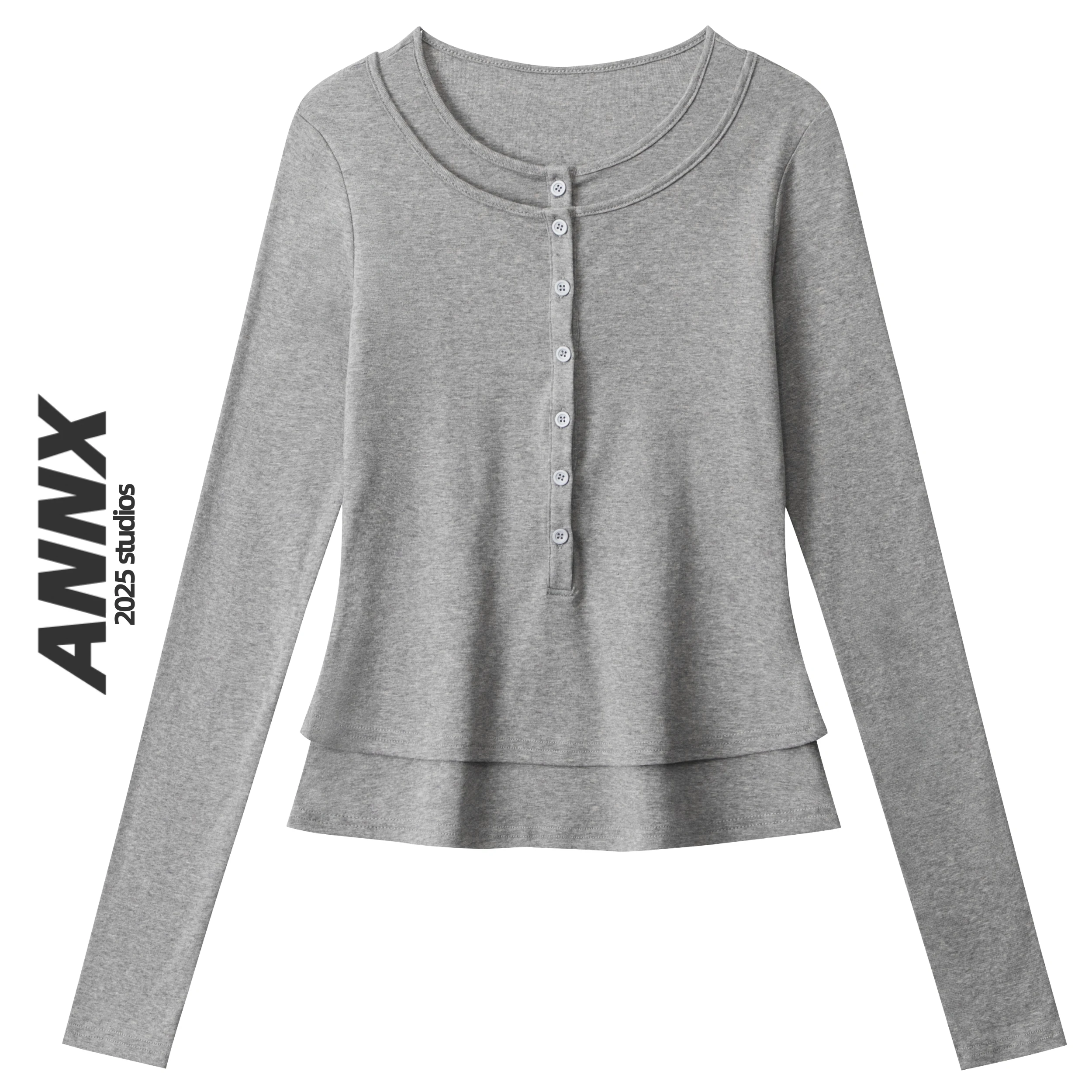 

American Sle Vintage Long Sve Base irt Женская внутренняя одежда Slim Fit College Sle Top Girls Faion Осенний сезон