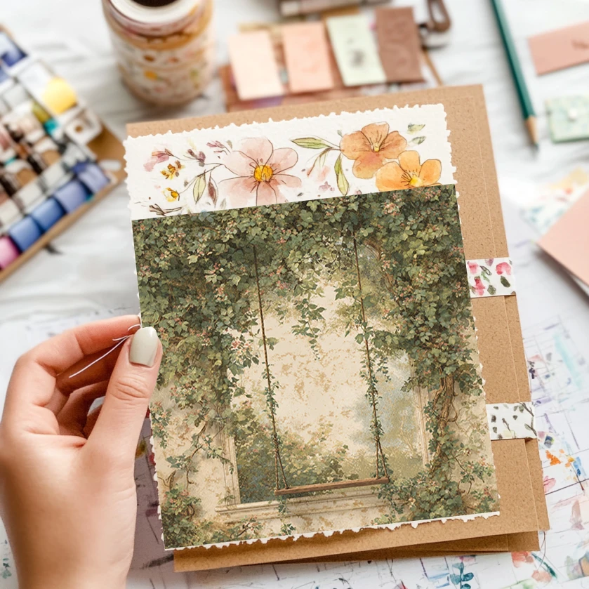 Kertas Scrapbooking 6x6 inci (36 Lembar): Kaligrafi Gaya Kuas untuk Scrapbooking, Origami & Hiasan Jurnal Artistik