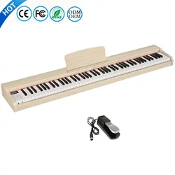 Portable coverless design 88-key digital piano keyboard (stand not included)