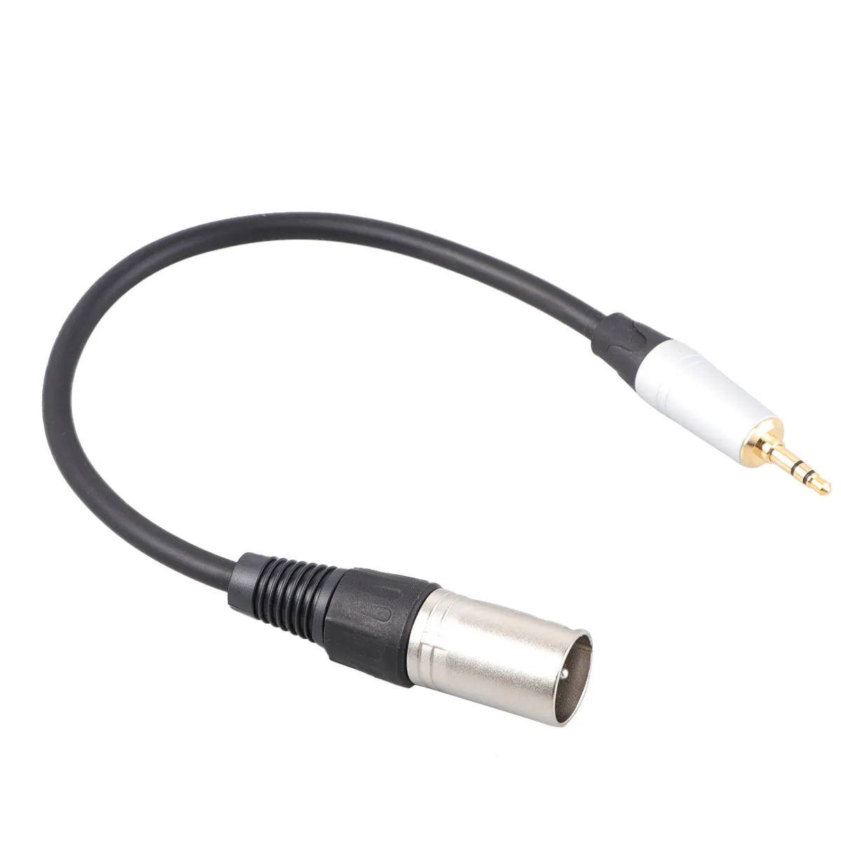 0.3m Stereo Audio Cable 3.5mm Male to Xlr Male Plug Professional Audio Splitter for Microphone Camera Pc Karaoke Amplifier