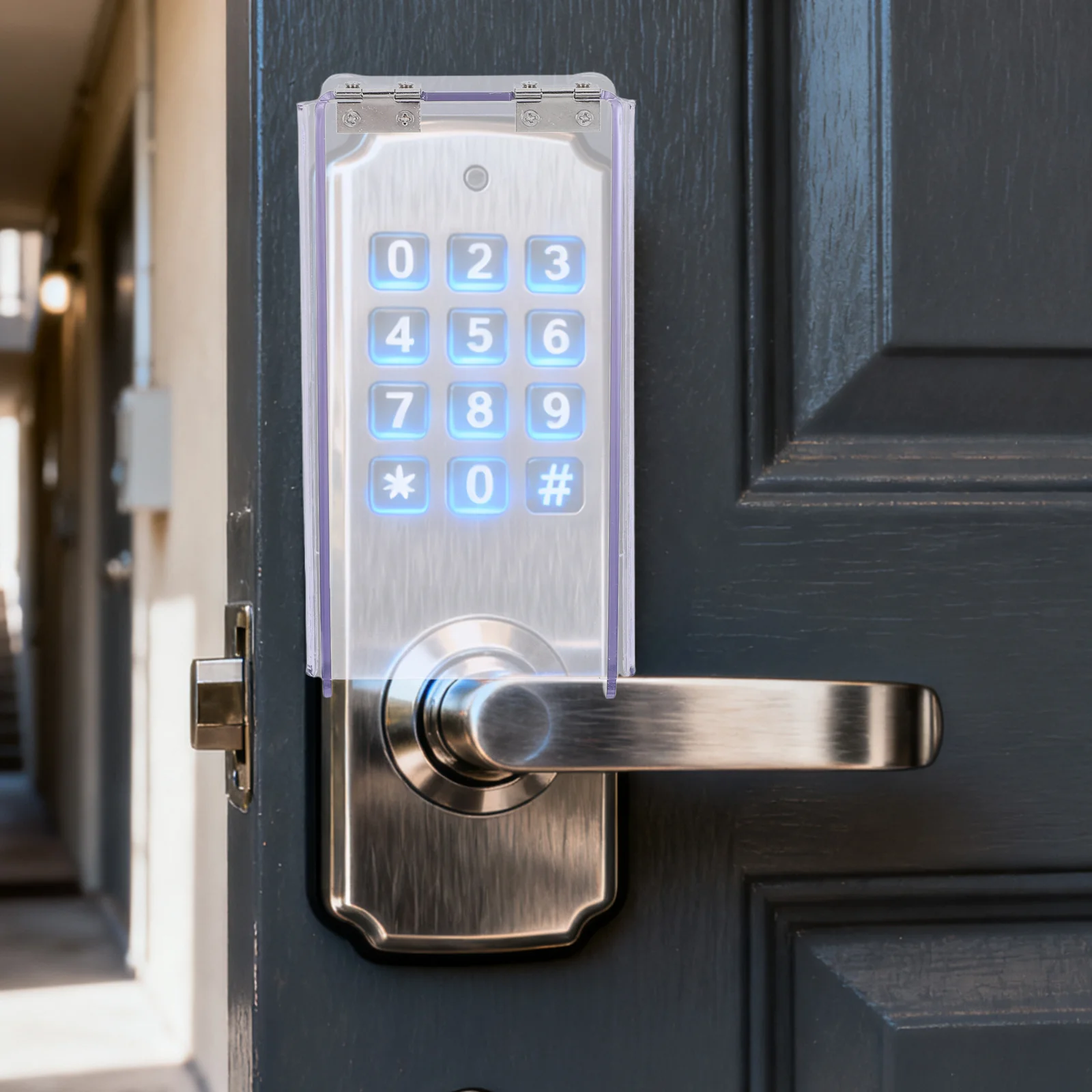 

Waterproof Cover Clear Keypad Flip Cover Outdoor Door Lock Protection For Gate Front Door Rain Dust Proof Access