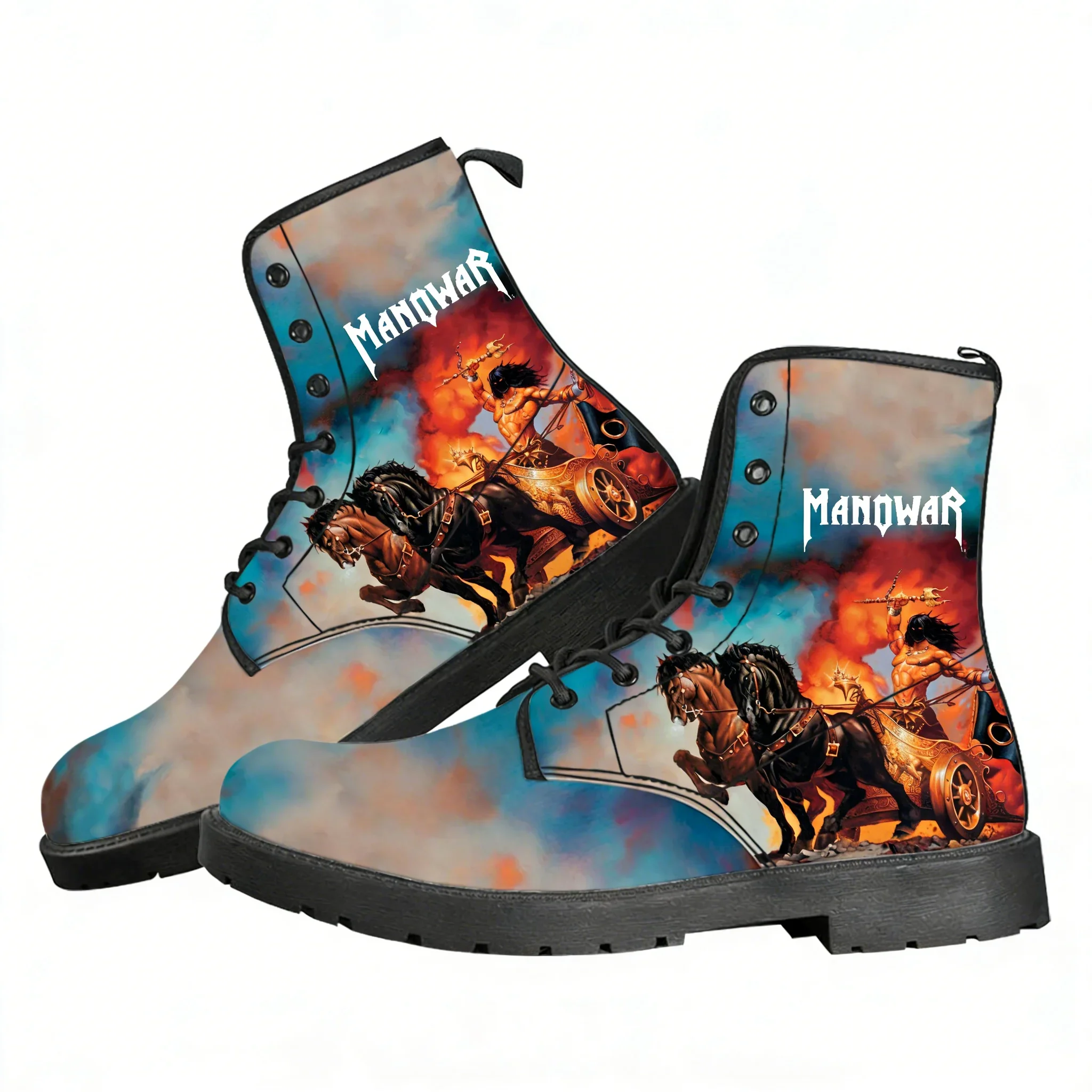 

Manowar Band Casual Boots Rock Singer Mens Womens Teenager Shoes Fashion 3D Boot Outdoor High Quality Couple Customize Made Shoe