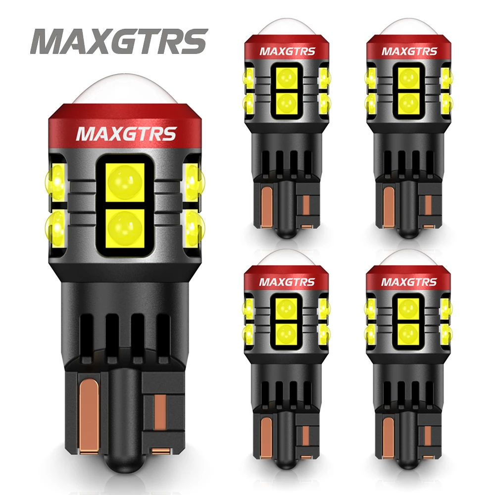 

5Pcs W5W 3030 11 SMD Car T10 LED Bulb 194 168 Wedge Replacement Reverse Instrument Panel Lamp White Bulbs For Clearance Lights