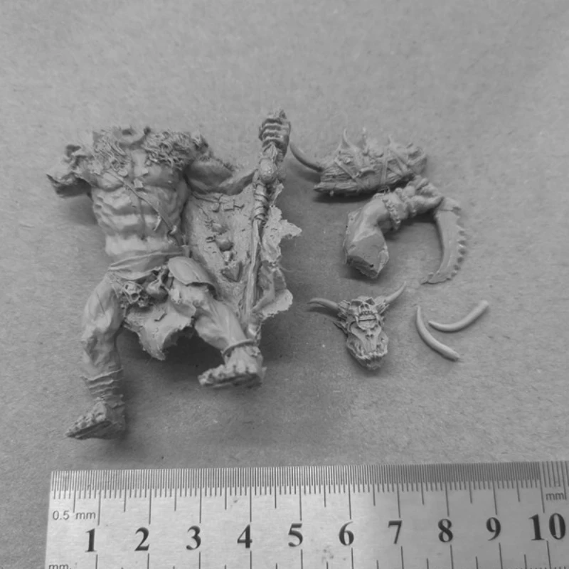 ORC Warrior Resin Figure Fantasy Scenes Diy 1/24 Scale Miniatures Diorama Model Kit Unassembled and Unpainted Toys Gifts