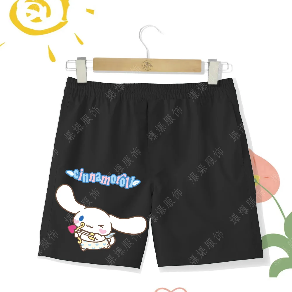 Sanrio Laurel Dog Shorts Cartoon cute Kids casual pants Comfortable summer swimming quick-drying trunks Girls shorts Elastic