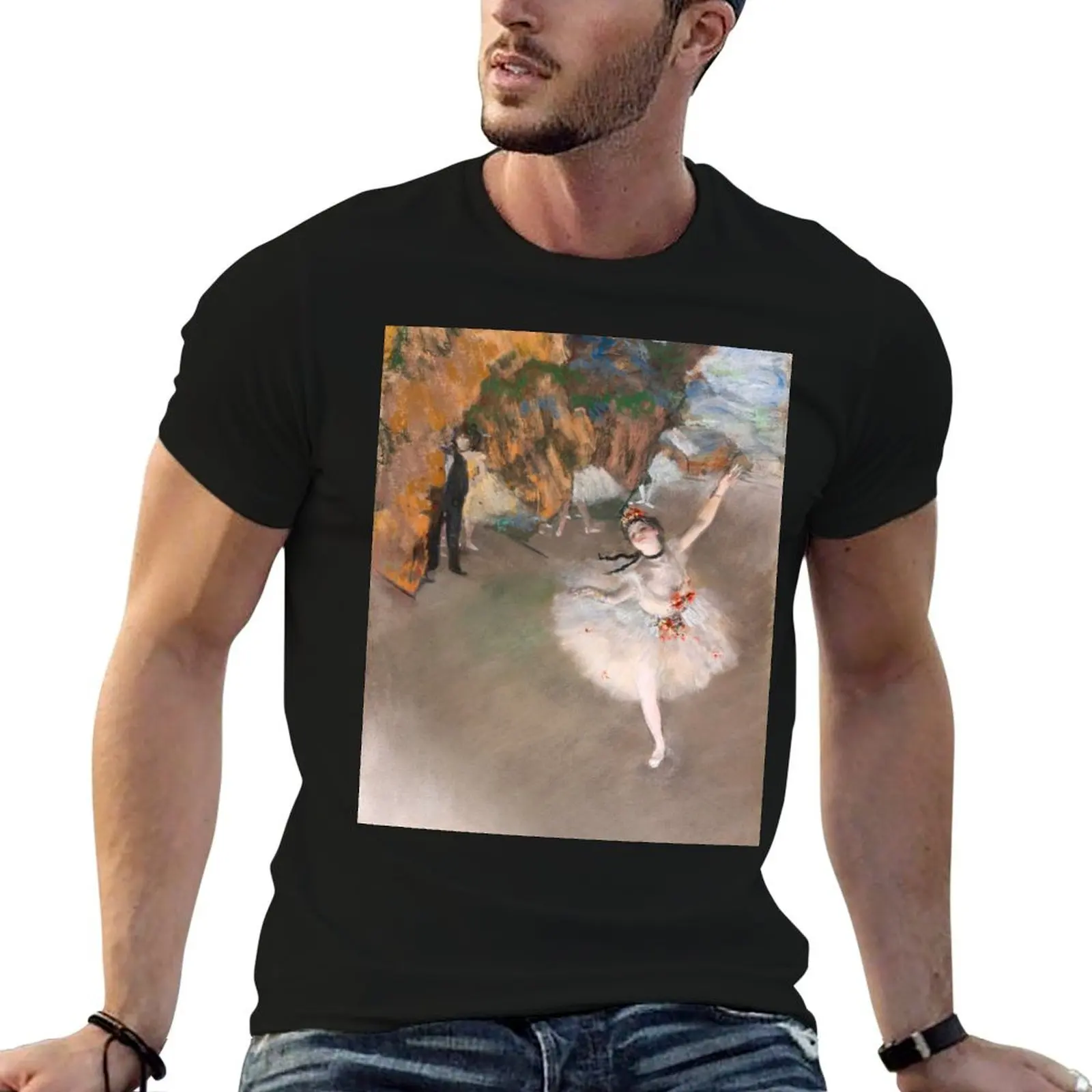 

The Star Dancer on Stage Edgar Degas Ballet T-Shirt t shirt custom print g man t shirts for men T-Shirt