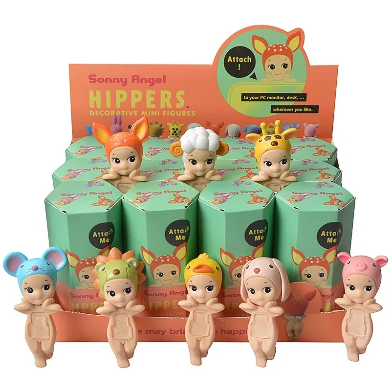 Sonny Angel สัตว์กล่องตาบอด Kawaii Cat Life Angel อะนิเมะตัวเลขตุ๊กตาของเล่นเด็กคริสต์มาสของขวัญเครื่องประดับคุณภาพสูง