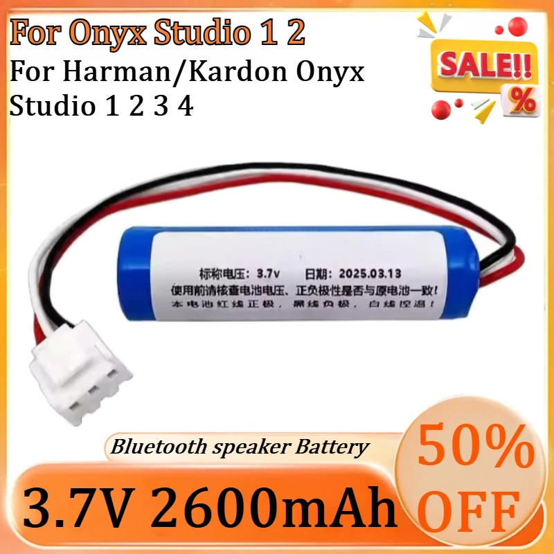 

Новая высококачественная батарея 3.7V 2600mAh для Harman/Kardon Onyx Studio 1, Onyx Studio 2, 3, 4, замена аккумулятора для Bluetooth-колонок