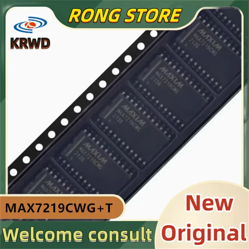 

5PCS MAX7219CWG New Original MAX7219CWG+T MAX7219 SOIC-24