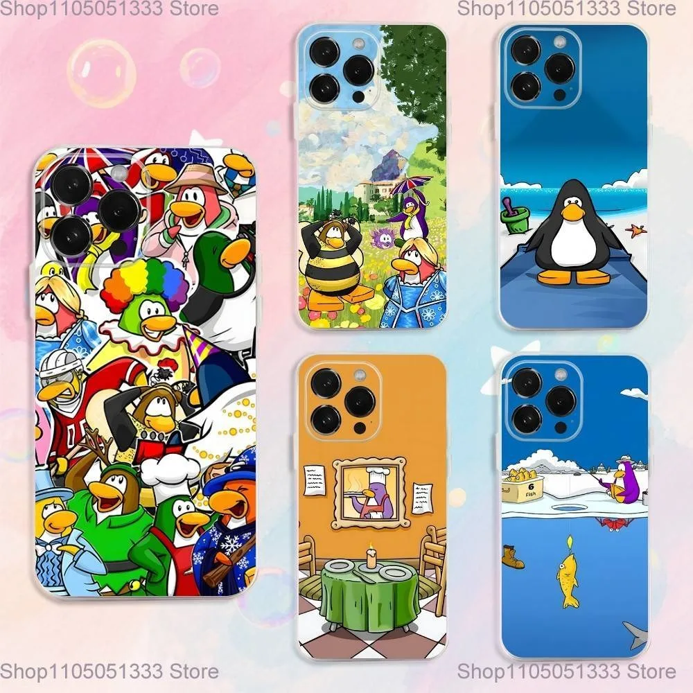 

Game C-Clubs P-Penguin-ns Phone Case For iPhone 17,16,15,14,13,12,11 Plus,Pro,Max,XR,XS,Plus,E,SE4,Mini Transparent Cover