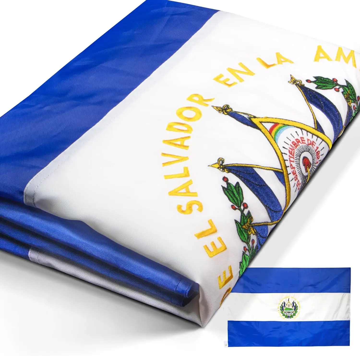 Flagnshow 100% Noly Embroider El Salvador Flag