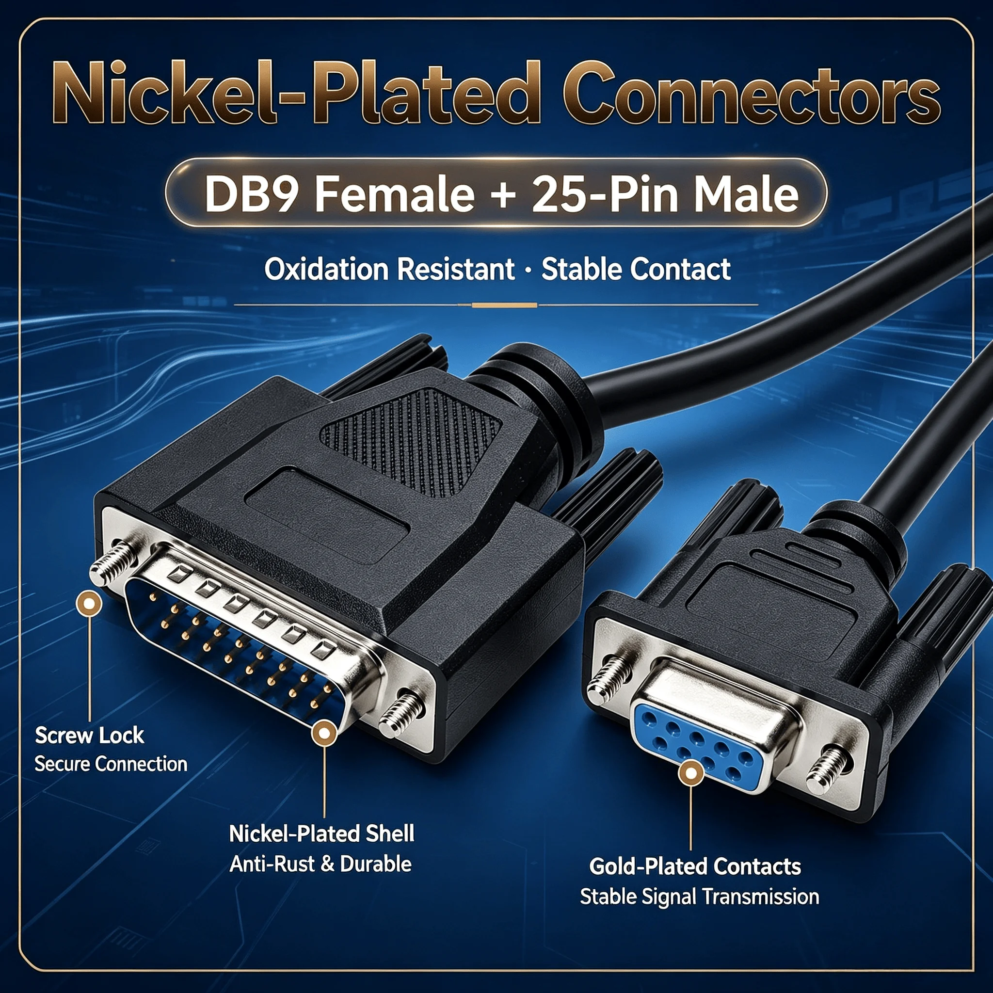 PC-TTY Programming Cable for Siemens S5 PLC 6ES5734-1BD20, DB9 Female to 25-Pin Male 5V Upload Download Data Cable