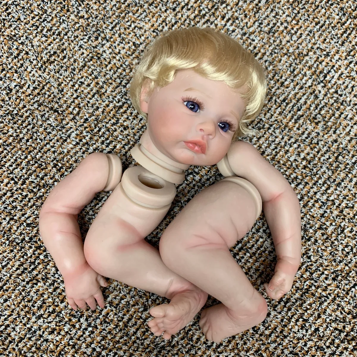 

18-дюймовые наборы кукол Meadow Bebe Reborn, ручная роспись, незавершенный набор кукол Bebe Reborn «сделай сам», с укорененными волосами Bebé Reborn